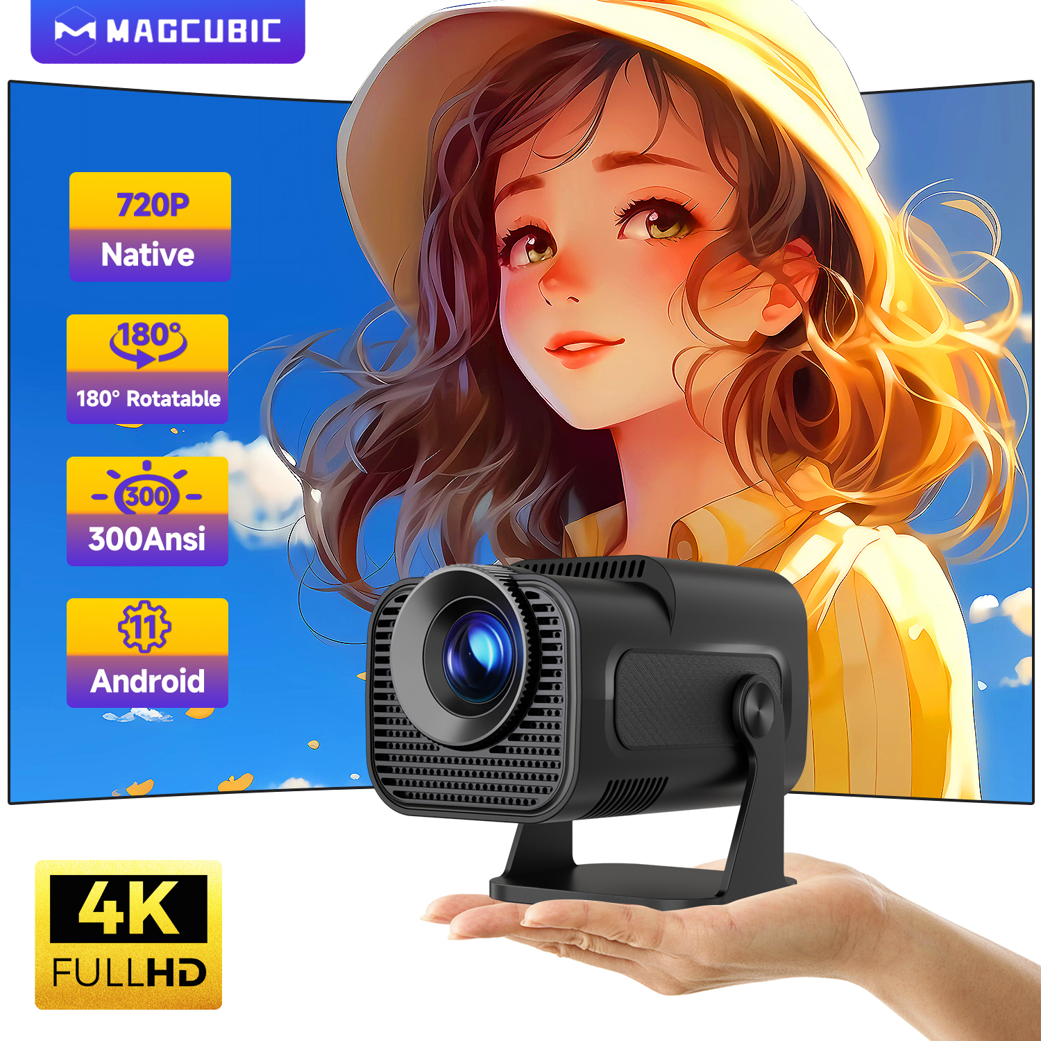 Home Cinema Mini - Magcubic HY320 Mini Newly Native 720P