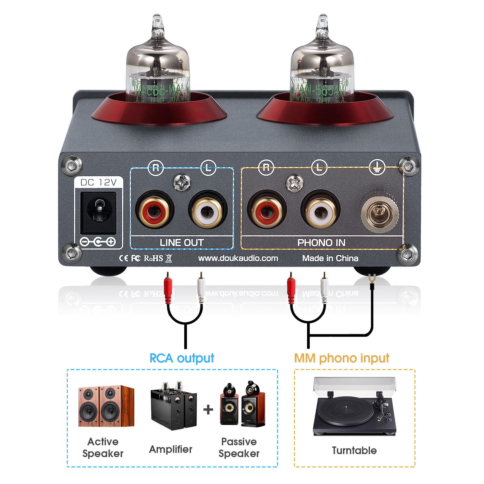 Douk Audio Mini JAN5654 Vacuum - огляд і ціна Home Cinema Audio System