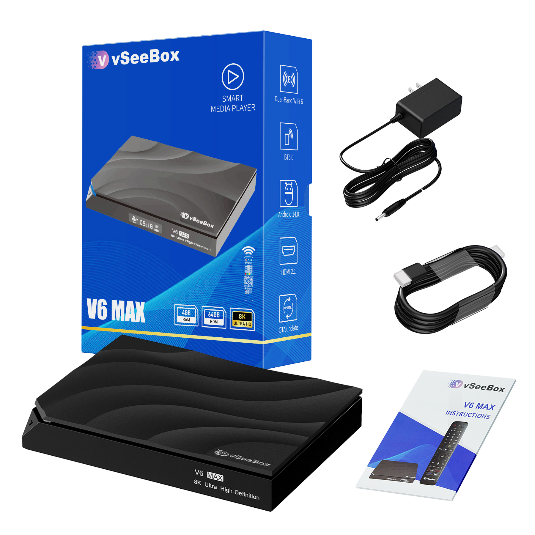 vSeeBox V6 Max 64GB 8K HD Offi - огляд і ціна Home Cinema Google