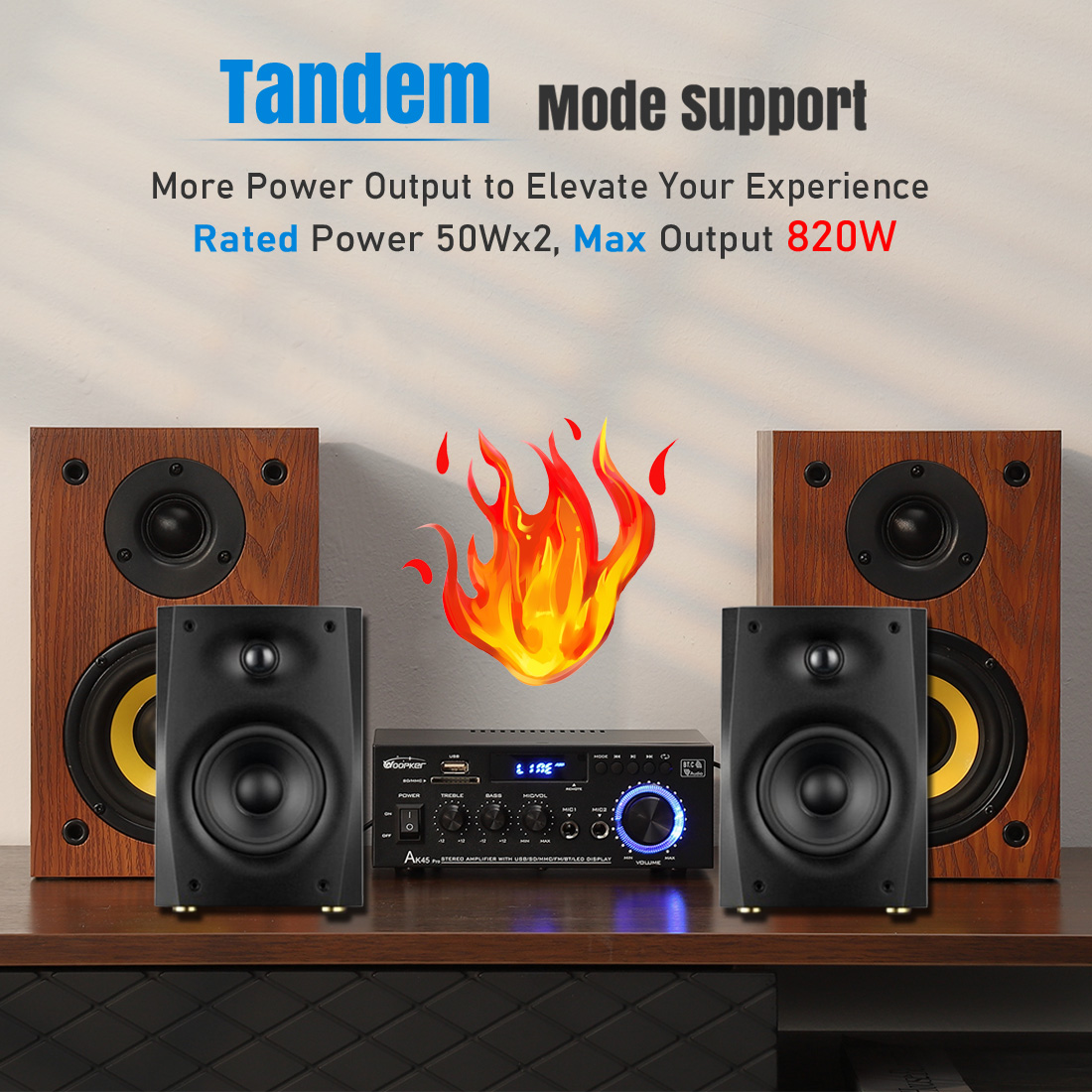 Woopker Audio Amplifier AK45/A - огляд і ціна Home Cinema Receiver