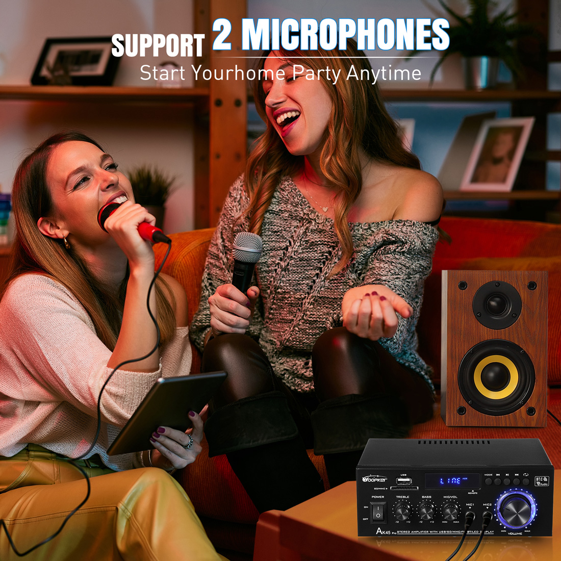 Woopker Audio Amplifier AK45/A - огляд і ціна Home Cinema Receiver
