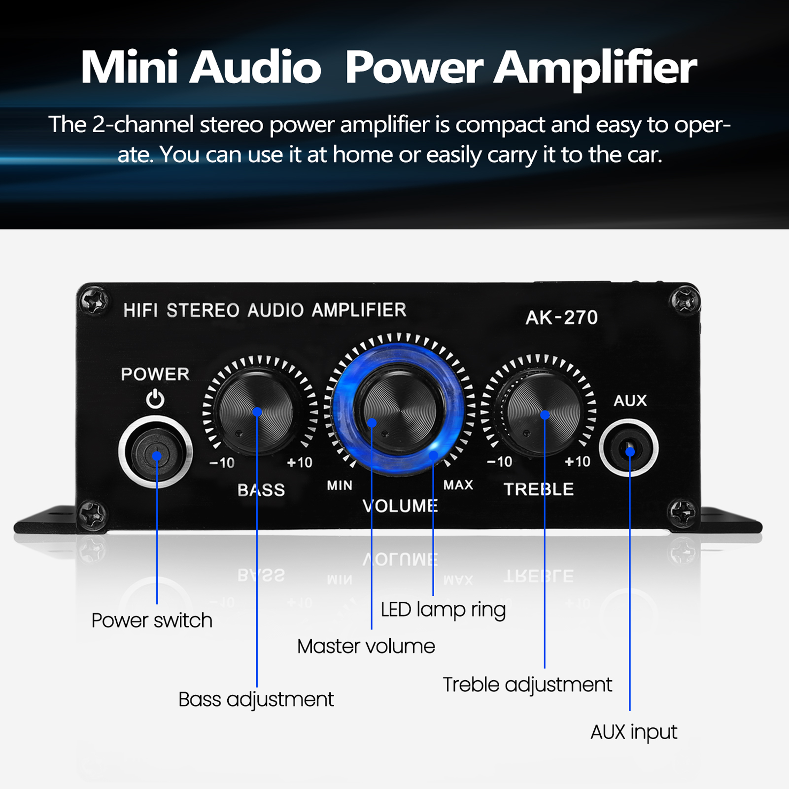 AK270 Mini Audio 2-Channel Ste - огляд і ціна Home Cinema Audio System