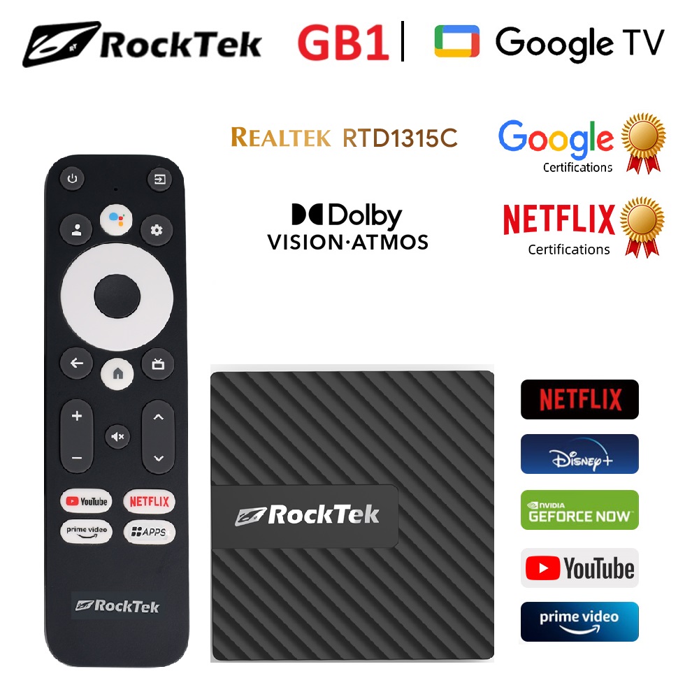 RockTek GB1 TV Dongle Netflix  - огляд і ціна Home Cinema Google