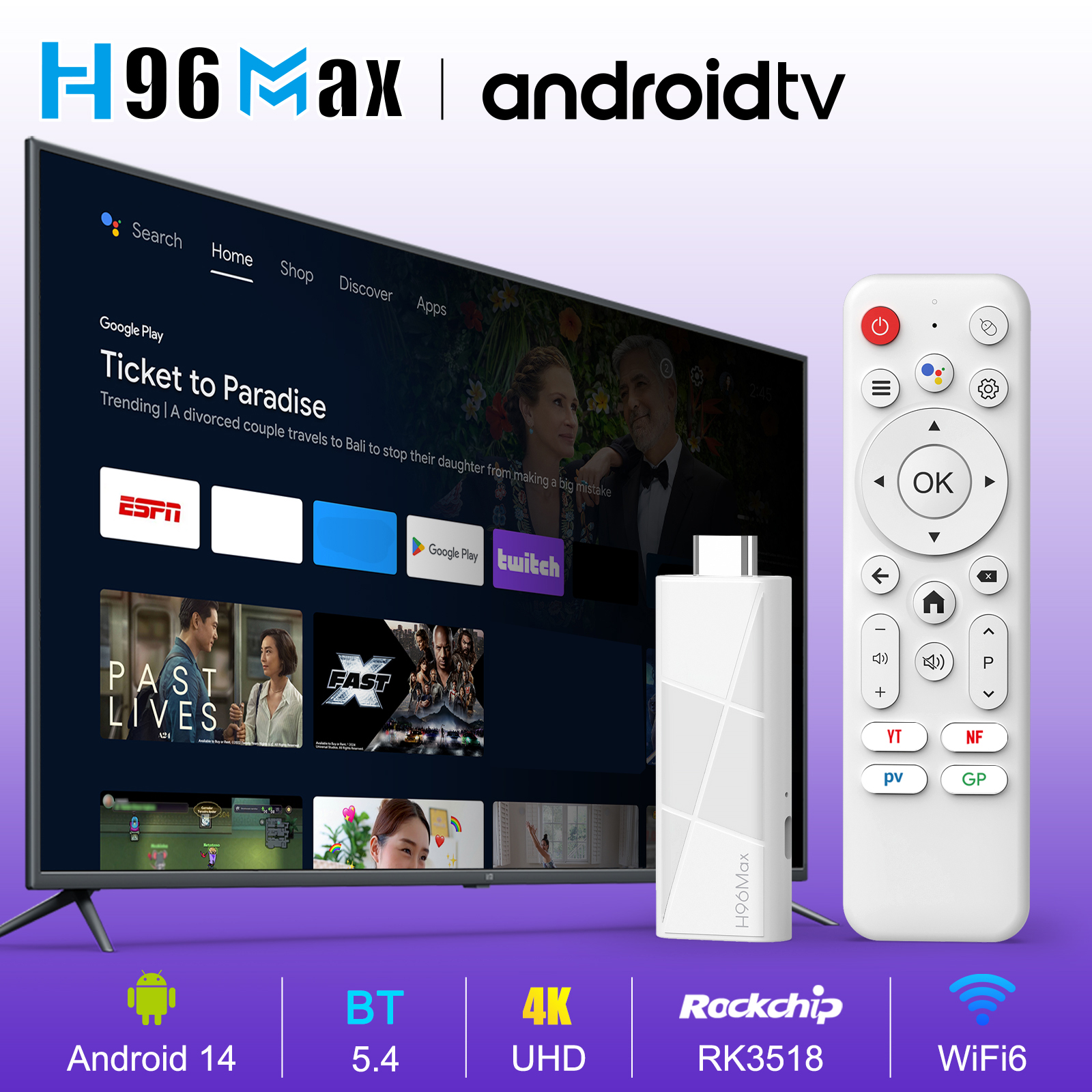 H96 MAX RK3518 Android14 Smart - огляд і ціна Home Cinema Google