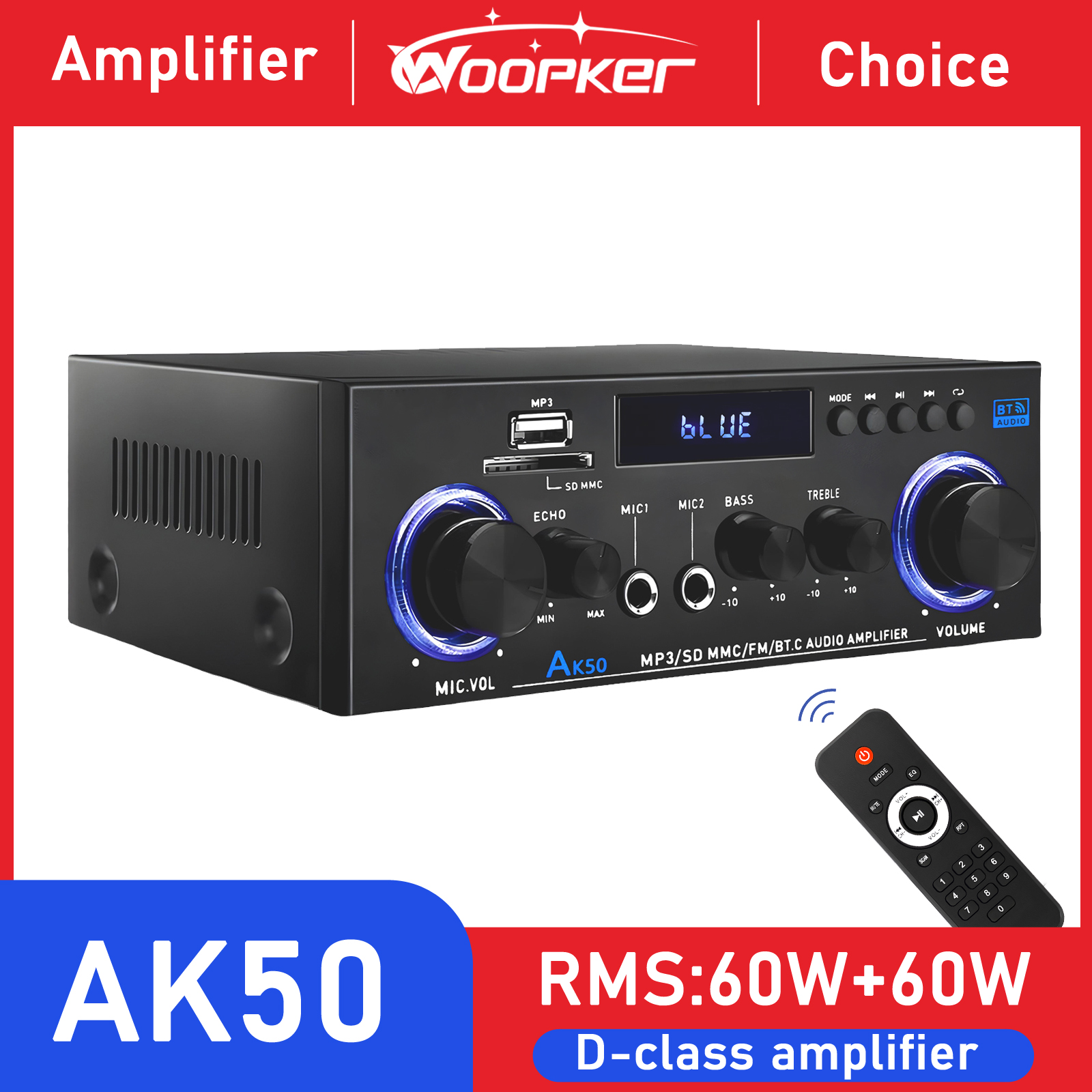 Woopker AK50 HIFI Audio Amplif - огляд і ціна Home Cinema Audio System