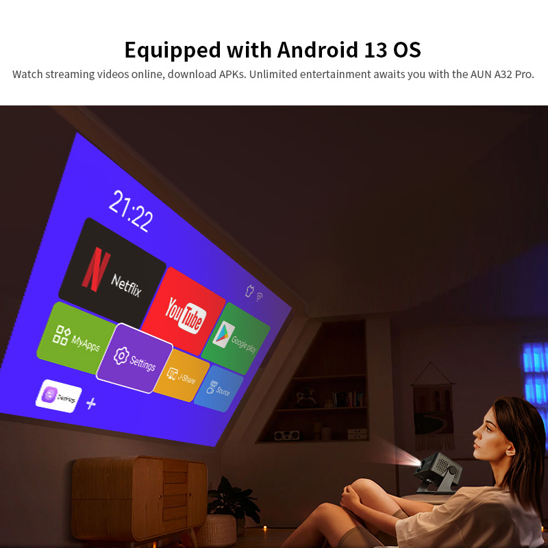 AUN A32 Pro Android 13 Project - огляд і ціна Home Cinema Mini