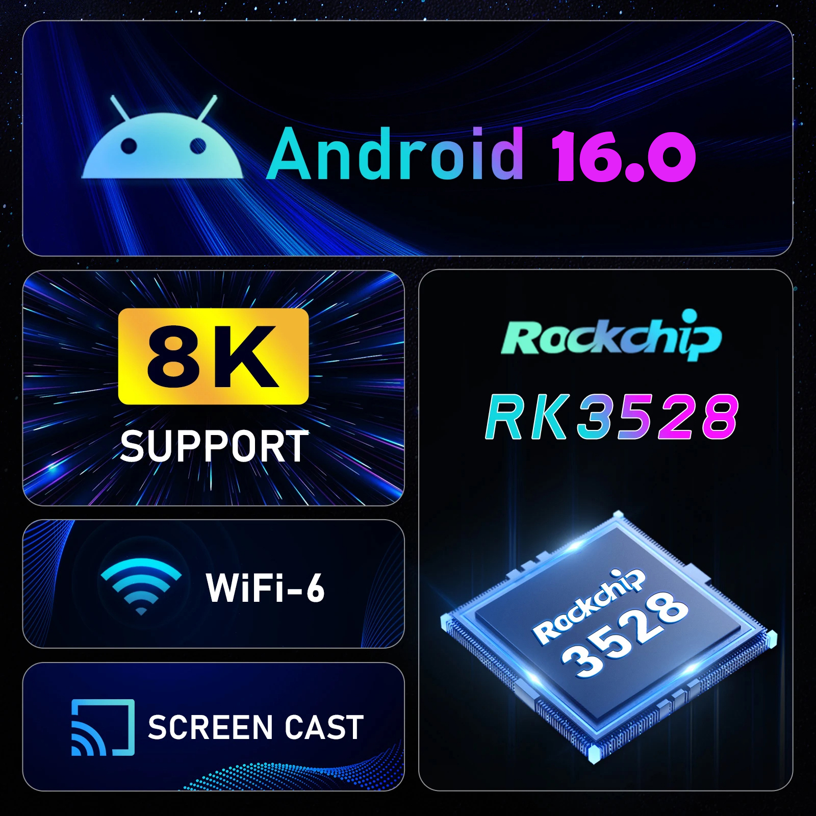 Smart TV Box Android 16  Rockc - огляд і ціна Home Cinema Google