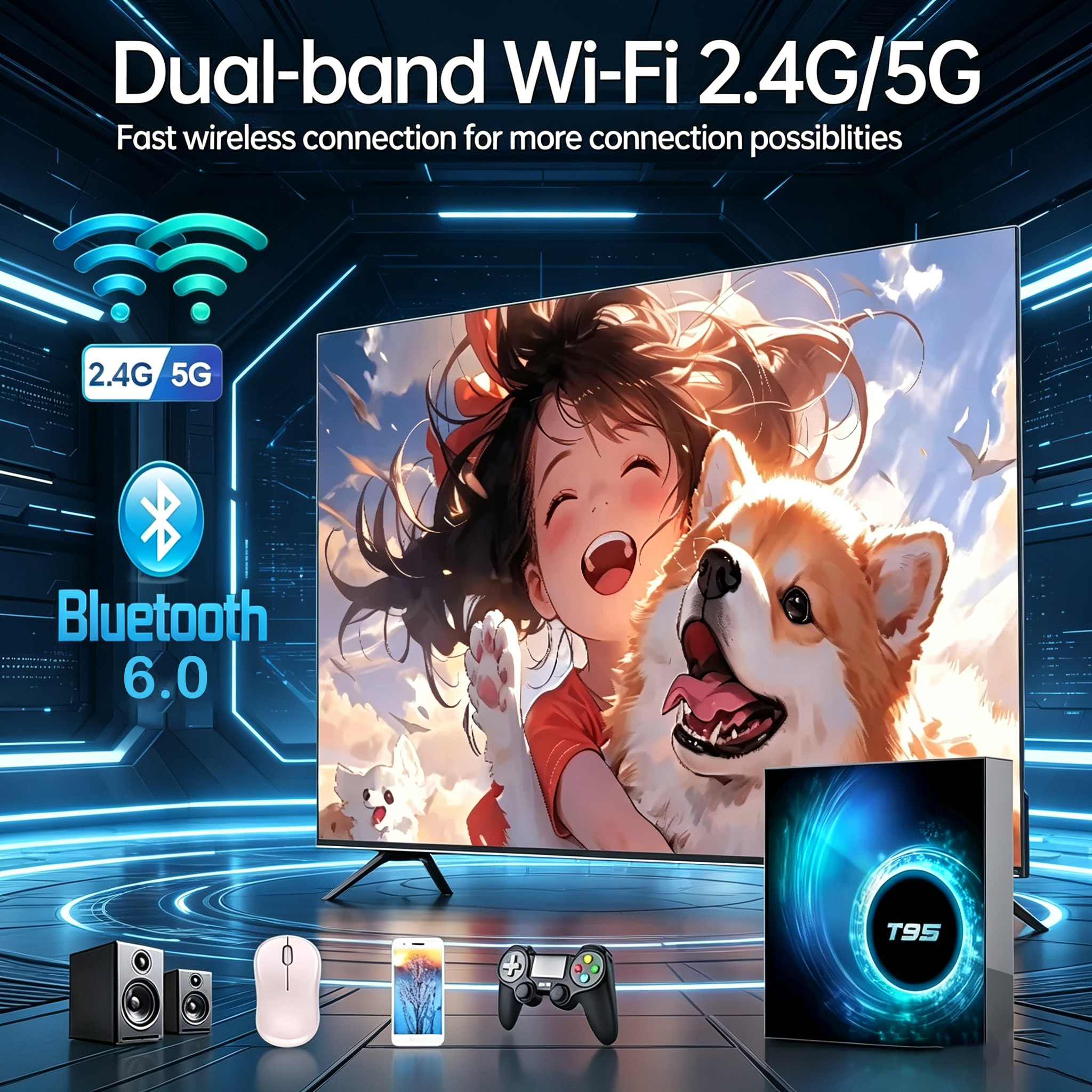 Android16 Smart TV Box T95 8GB - огляд і ціна Home Cinema Google