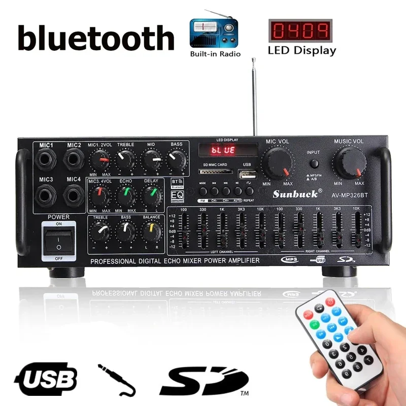 2000W bluetooth Audio Power Am - огляд і ціна Home Cinema Receiver