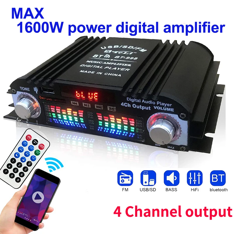 HiFi Sound Amplifier 4 Channel - огляд і ціна Home Cinema Audio System