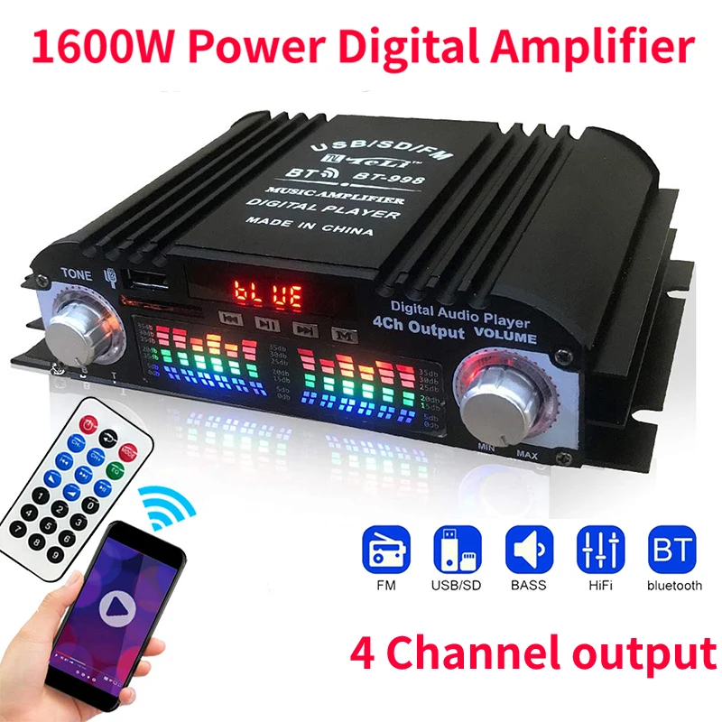 HiFi Sound Amplifier 4 Channel - огляд і ціна Home Cinema Audio System