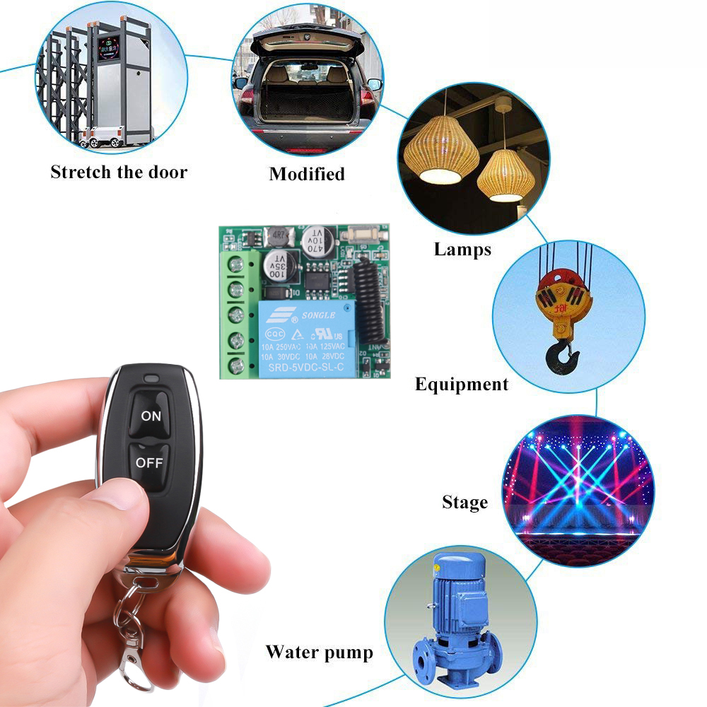 DC 12V 433Mhz RF Wireless Remo - огляд і ціна Home Cinema Receiver