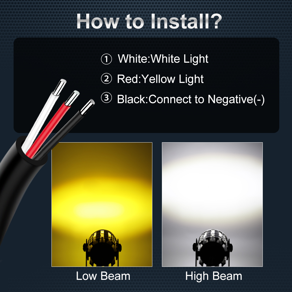 Universal Motorcycle LED Headl - огляд і ціна Projector Lamp Replacement